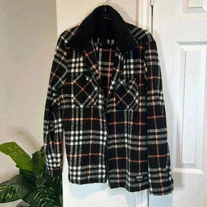 WESC LIAM SHIRT JACKET - NEON ORANGE  SIZE XL